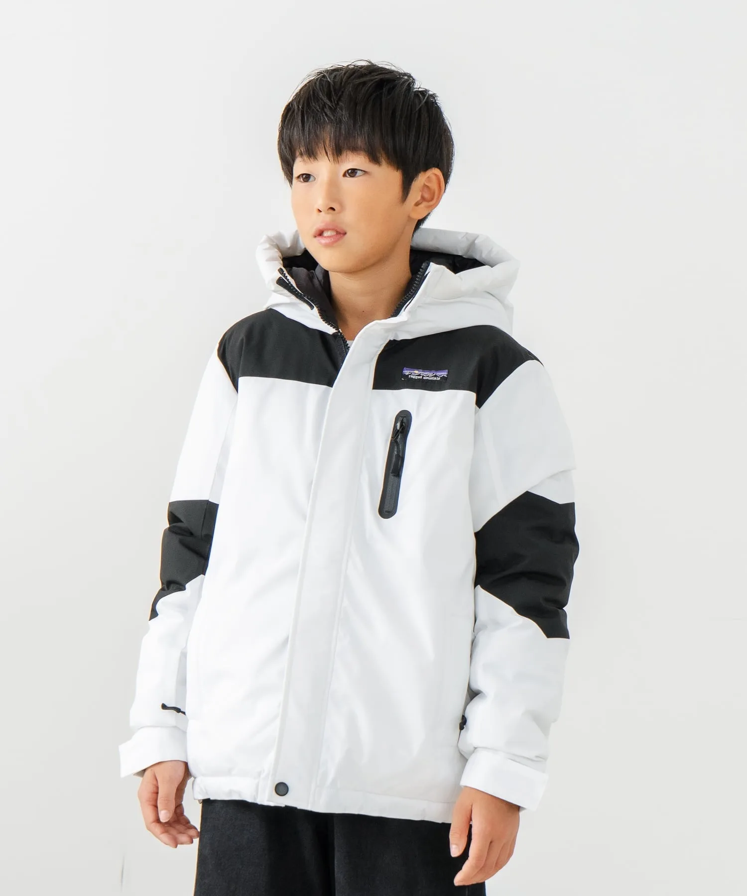 Рваная гора/(K)MILFORD KIDS стеганая куртка Ragged Mountain, white — фото 3