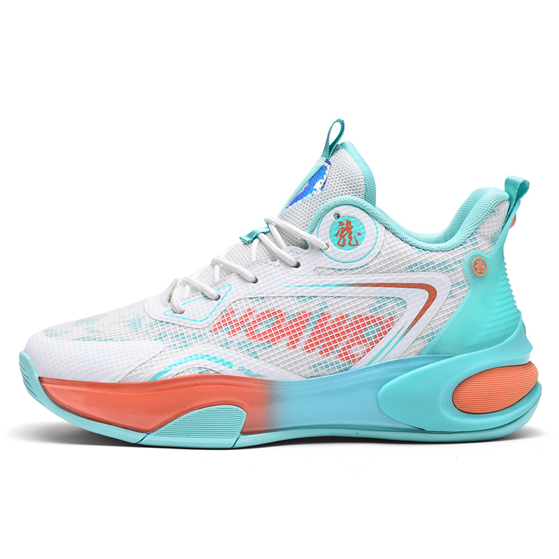 

Баскетбольные кроссовки для детей и подростков с высокими амортизационными, износостойкими и упругими свойствами Peter pan, белый/зеленый