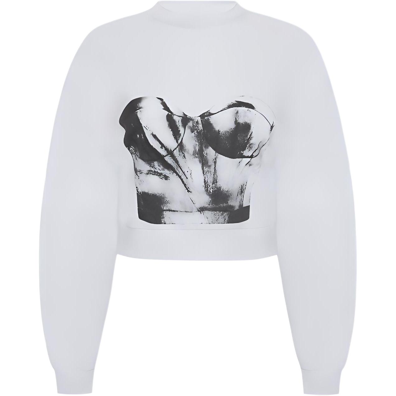 

Alexander McQueen Толстовка fw22 женская white, Белый, Alexander McQueen Толстовка fw22 женская white