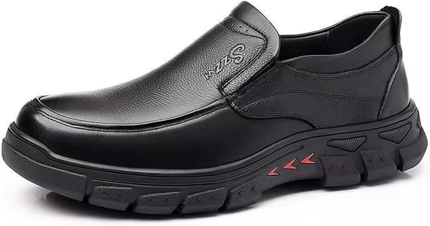 

Мужские слипоны повседневные лоферы комфортные кожаные нескользящие прогулочные туфли роскошные мягкие деловые обувь для офиса и вождения Chaoyang, черный