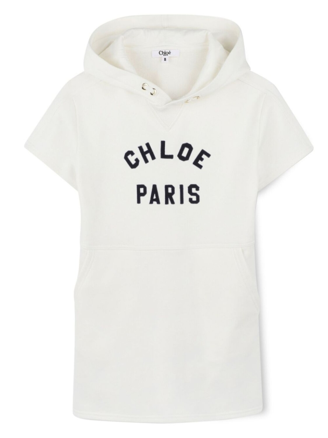 

Платье с вышитым логотипом Chloé Kids, белый