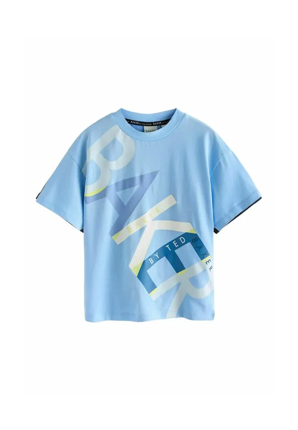 Футболка стандартного кроя с графическим принтом и буквами. Baker By Ted Baker, Light Blue