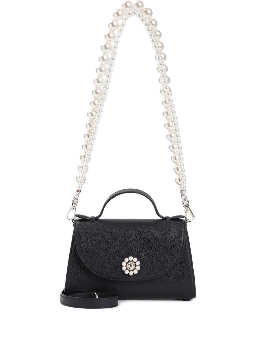 

Сумка-сэтчел, украшенная жемчугом Simone Rocha, черный