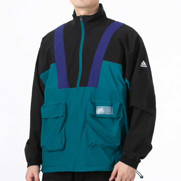 Куртка adidas St Ltwind Wvjk Colorblock Athleisure Casual Sports Zipper Jacket Multicolor, мультиколор — фото 3