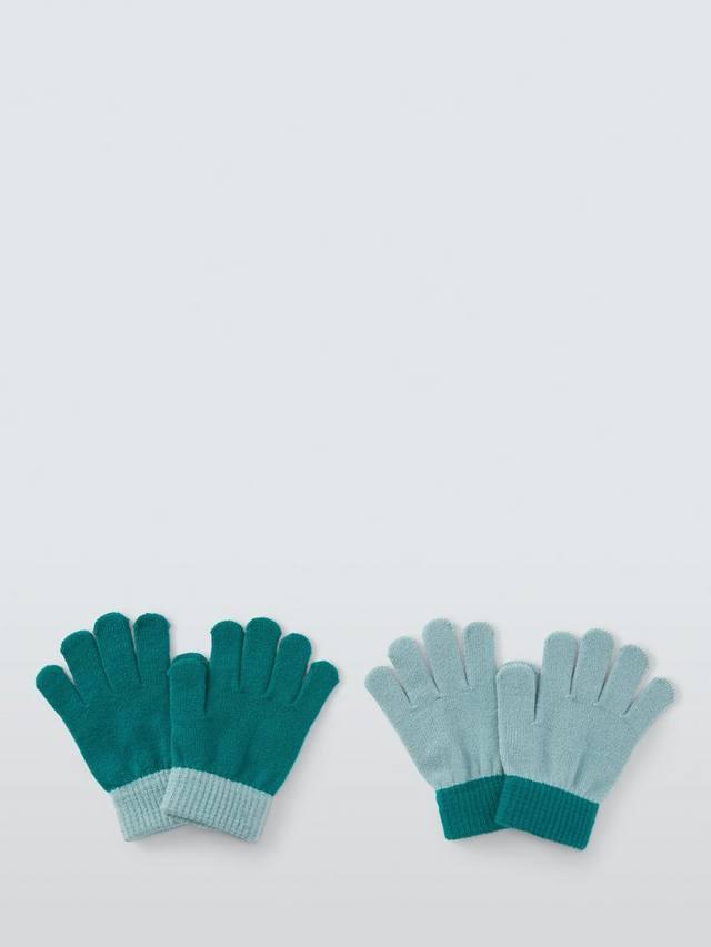 

Детские вязаные перчатки John Lewis, Pack of 2, Teal Blue