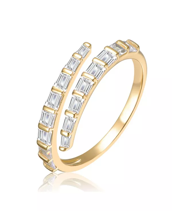 

Кольцо с покрытием из 14-каратного золота и прозрачным кубическим цирконием Rachel Glauber, gold