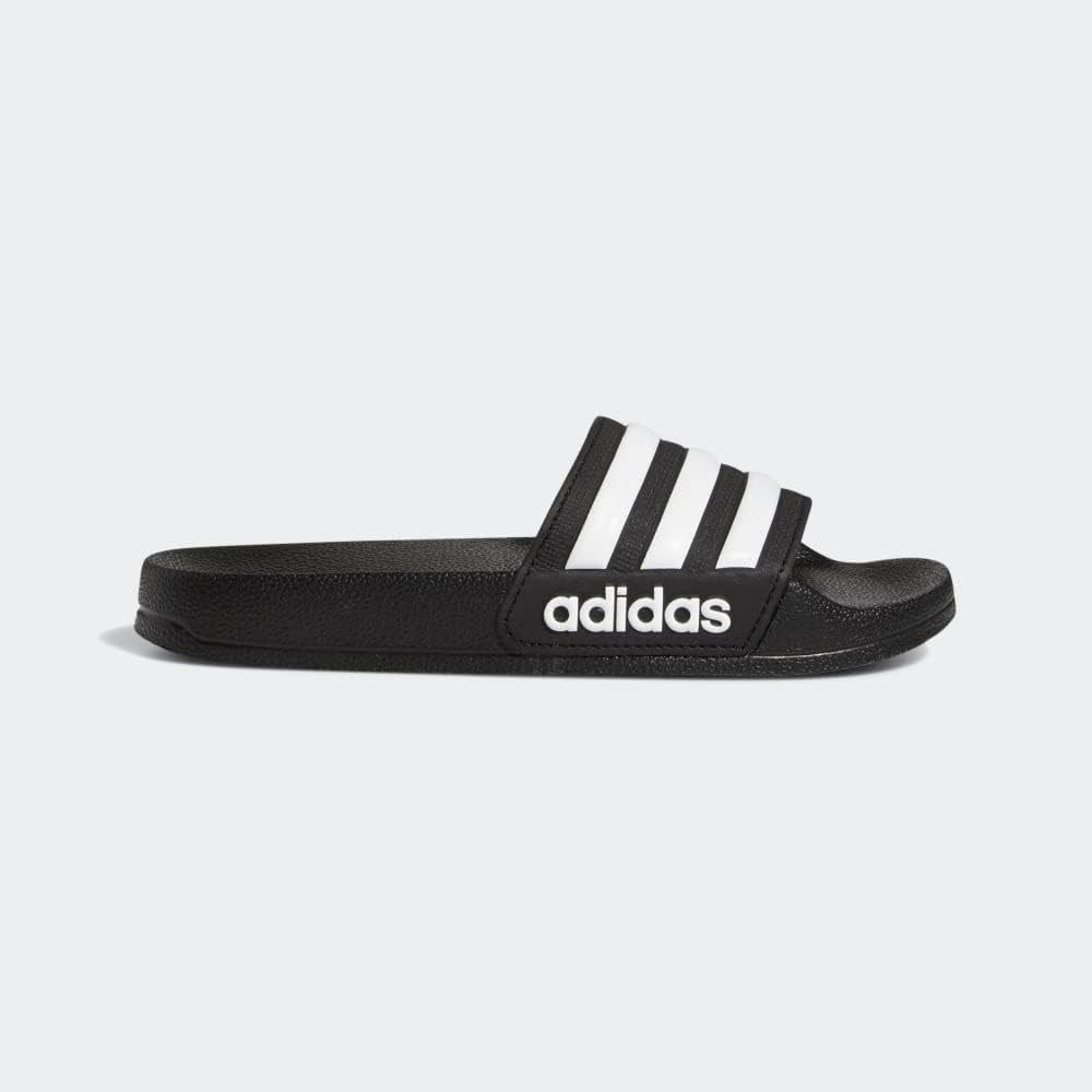 Детские шлепанцы для душа adidas Adilette, белый/черный — фото 2