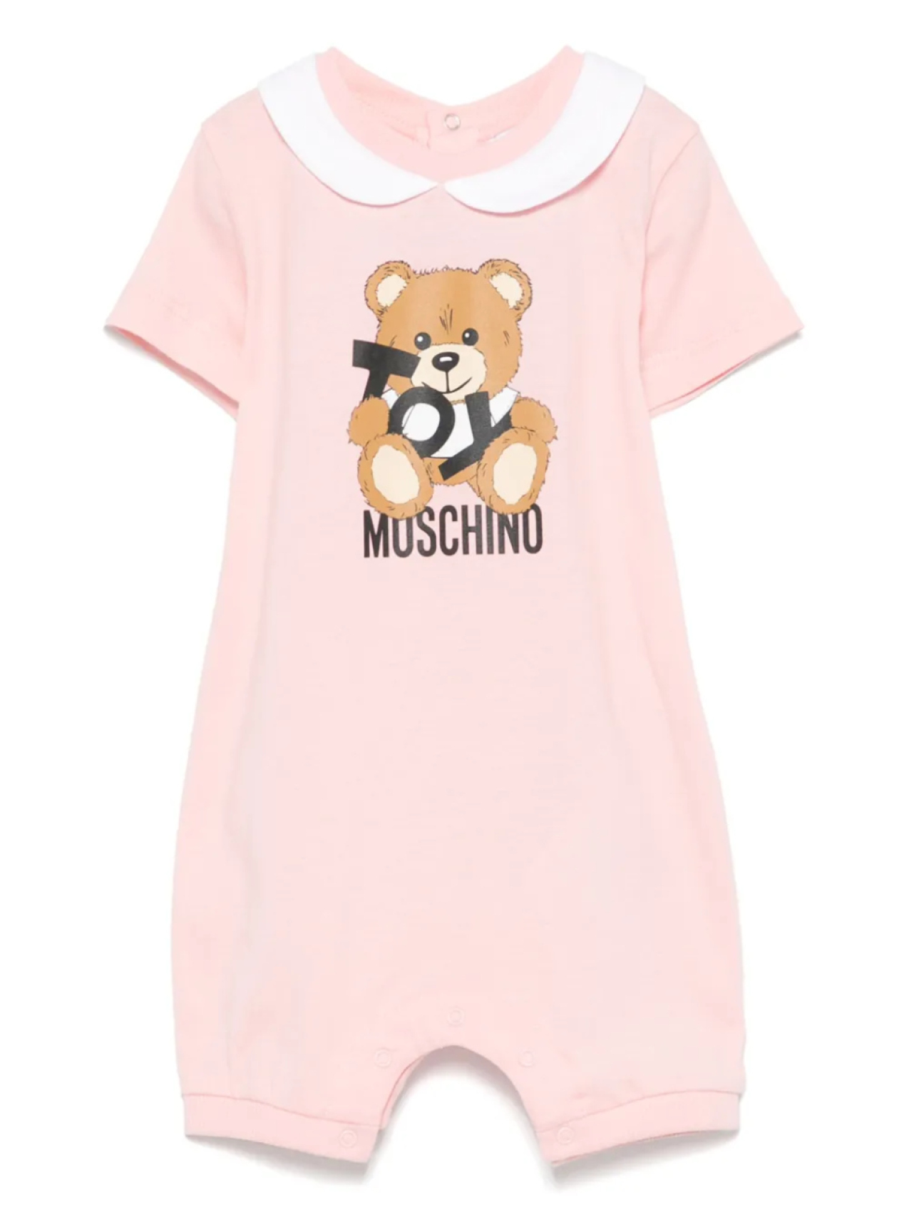 

Moschino Kids Leo Teddy-принт комбинезон, розовый