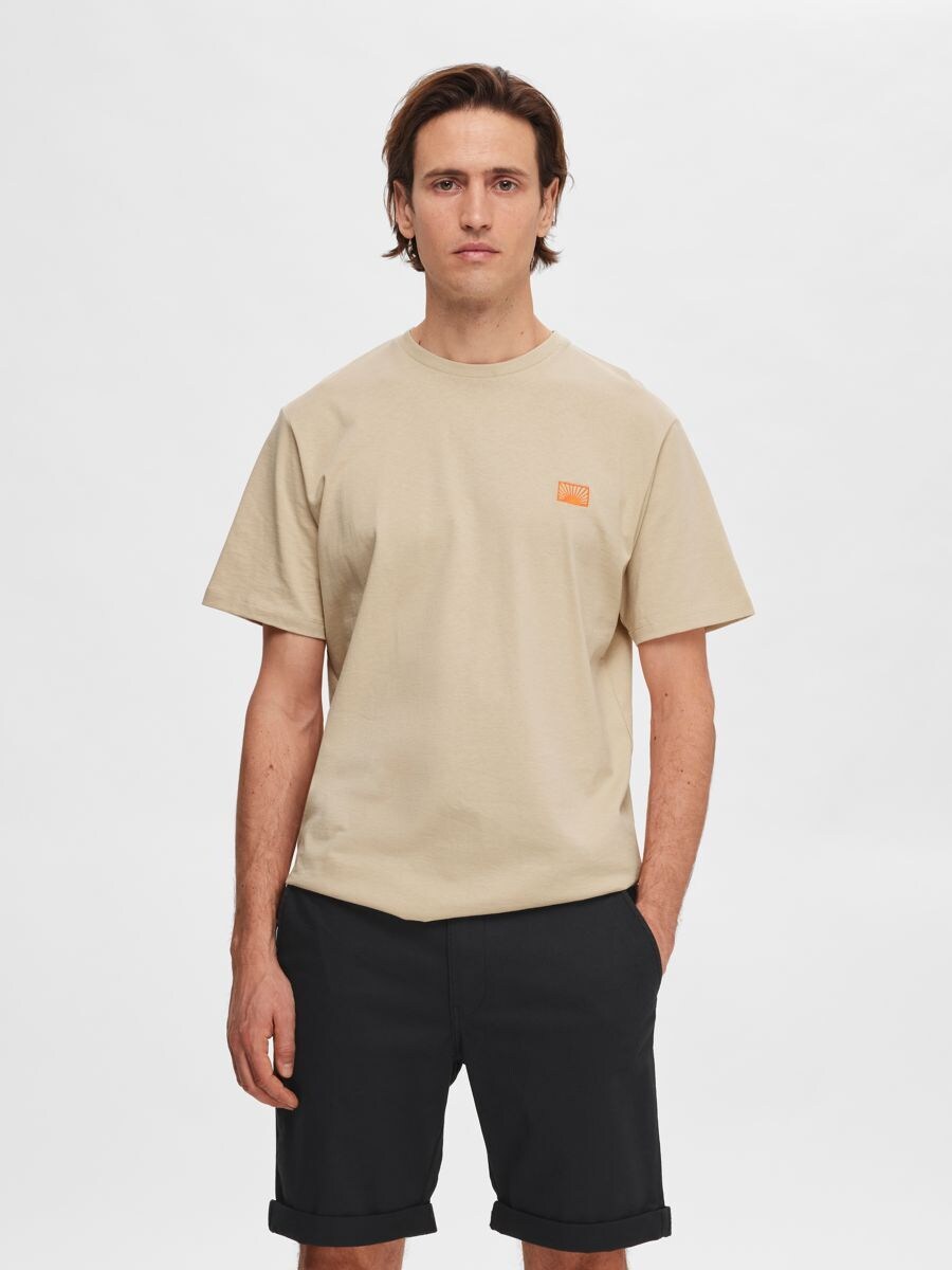 

Классическая футболка SELECTED HOMME Shirt, бежевый
