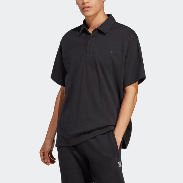 Футболка adidas originals Premium Essentials Polo Shirt 'Black', черный — фото 2