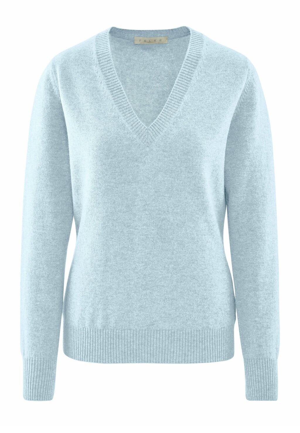 

Джемпер Luxury Classic V-Neck Cashmere yarn FALKE, светло-голубой