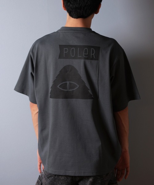 

Футболка с коротким рукавом POLER, свободный крой, влагоотводящая, быстросохнущая, серая