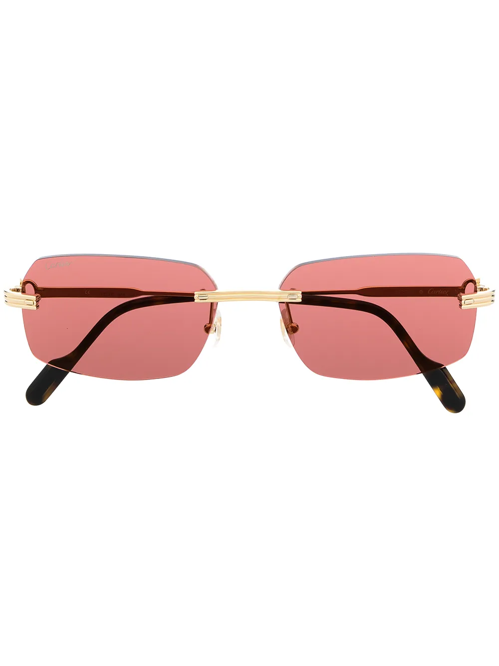 

Солнцезащитные очки с квадратными линзами Cartier Eyewear, золотой