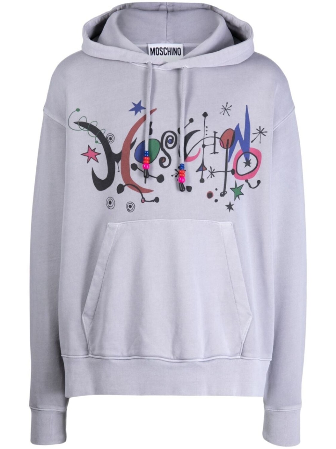 

Moschino худи с логотипом, серый