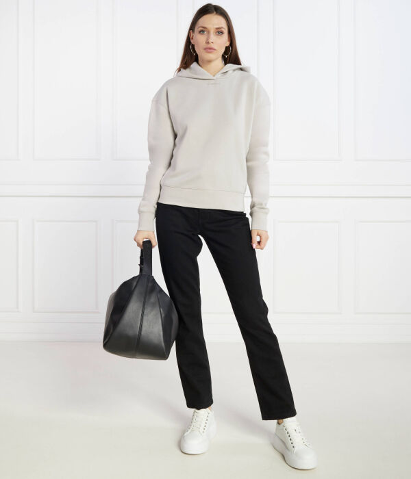 Свитер с металлическим микрологотипом Regular fit Calvin Klein, серый — фото 2