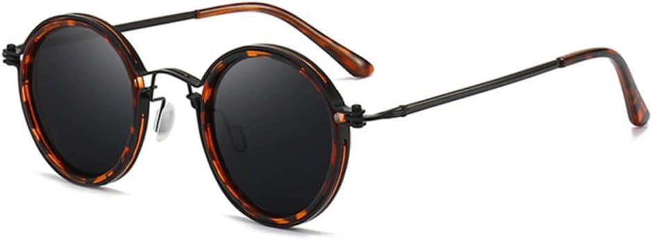 

Солнцезащитные очки унисекс в стиле ретро, ​​круглые, винтажные, в маленькой оправе, классические, в стиле стимпанк, защита от ультрафиолета UV400 TYUVIVO, Turtle Black