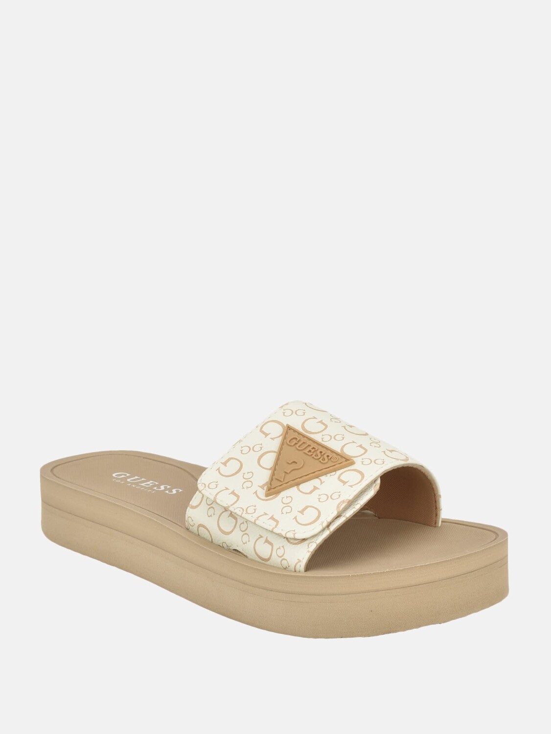 шлепанцы с логотипом вечеринки Guess Factory, цвет Tan