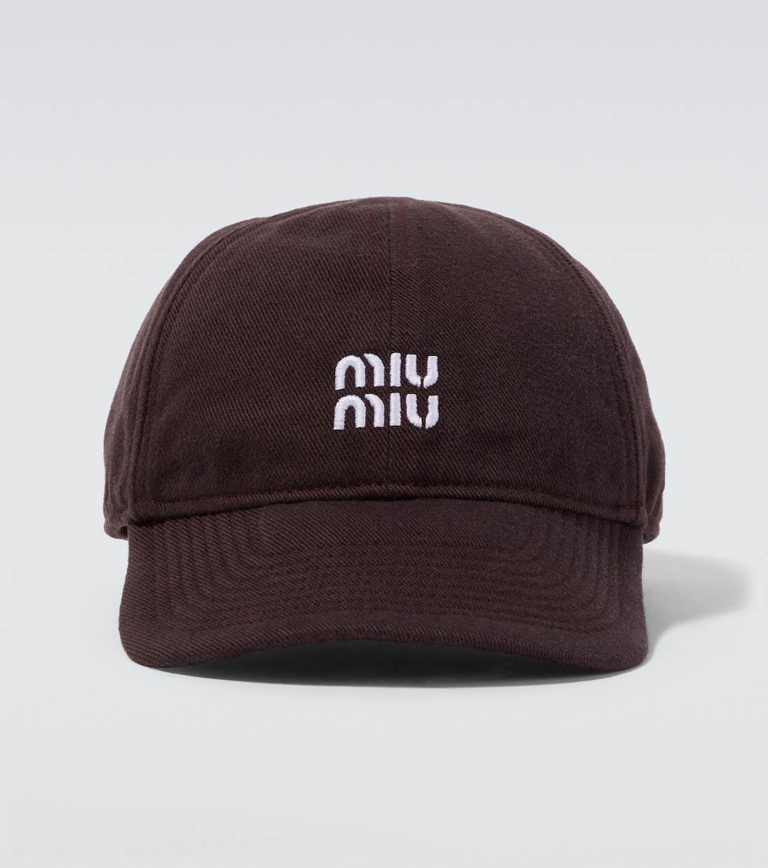 

Бейсболка деним с логотипом Miu Miu, Amanranto+Bosco