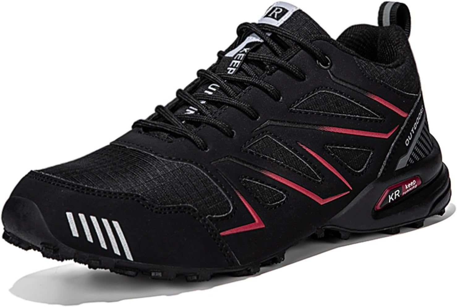 

Мужские многофункциональные кроссовки Azttoztto, для походов и трейлраннинга с промежуточной подошвой EVA, нескользящие, широкие модели для мужчин, черный