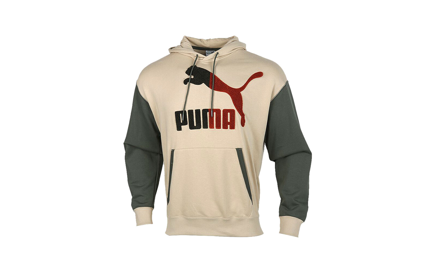 

Толстовка мужская серая зеленая коричневая цветовая схема Puma, зеленый