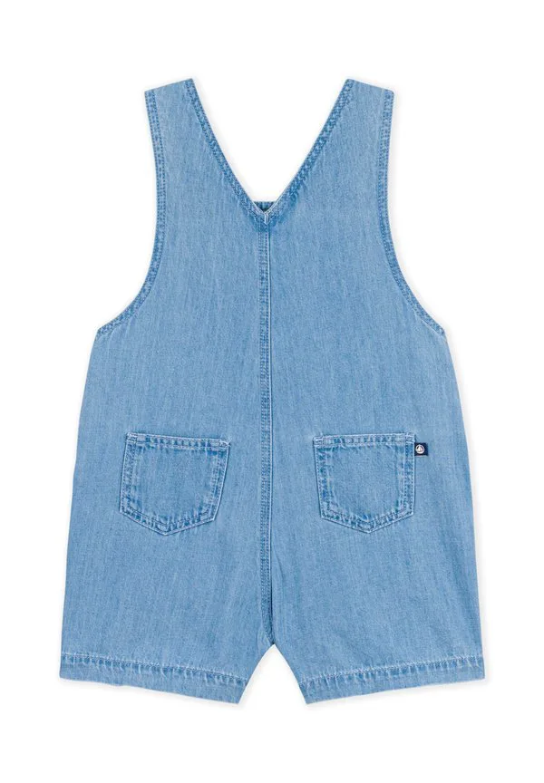 Комбинезон salopette courte dungarees Petit Bateau, Denim Clair — фото 2