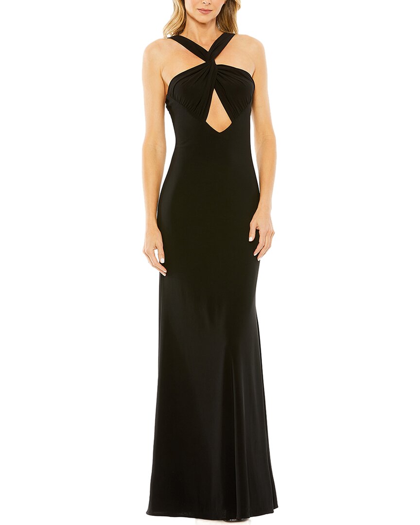 

Платье из джерси с завязками от Mac Duggal, черный