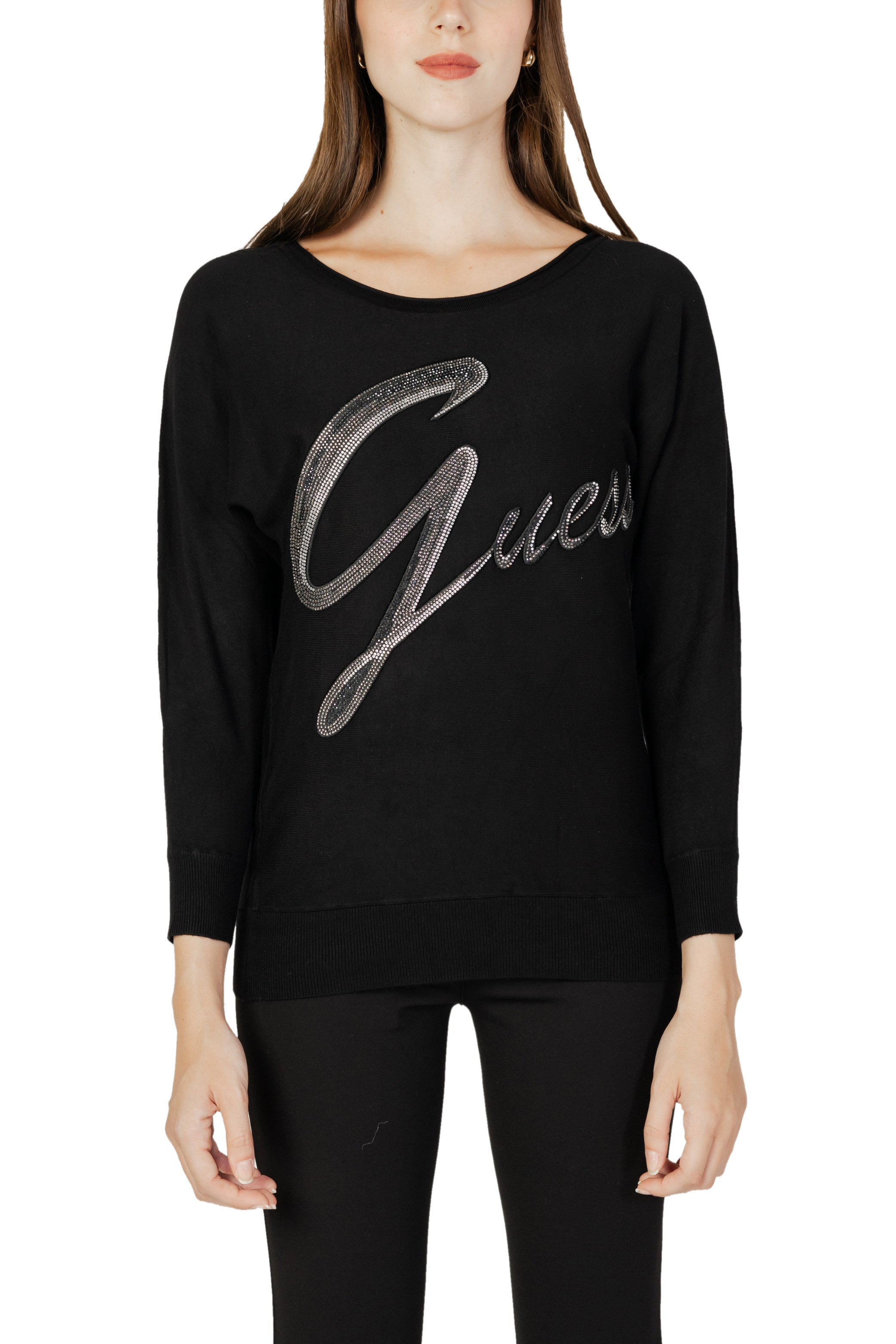 

Джемпер Guess с логотипом, черный