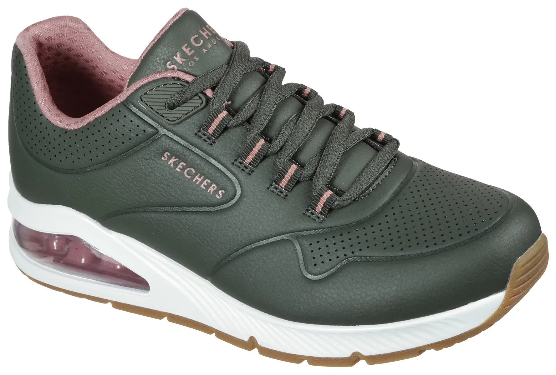 

Кроссовки Skechers на танкетке "UNO 2 2ND BEST", веганское качество изготовления, повседневная обувь, полуботинки, туфли на шнуровке, зеленый