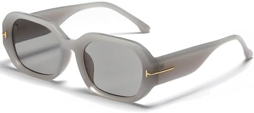 

Модные солнцезащитные очки для женщин и мужчин в стиле панк, винтажные очки с толстой оправой, ретро-очки овальной формы, женские солнцезащитные очки UV400 MTZJH, Grey Grey