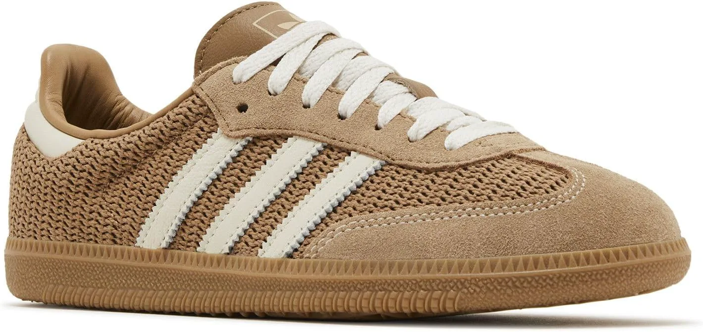 Мужские кроссовки Adidas Samba, белый/коричневый — фото 3