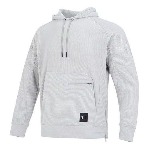 

Толстовка ottoman fleece hoodie 'light grey' Under Armour, серый