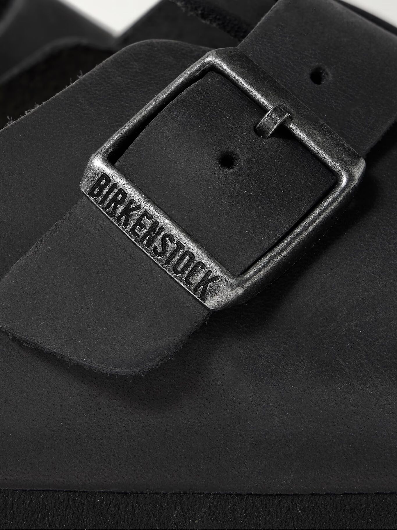 

Бостонские сабо из промасленной кожи BIRKENSTOCK, черный
