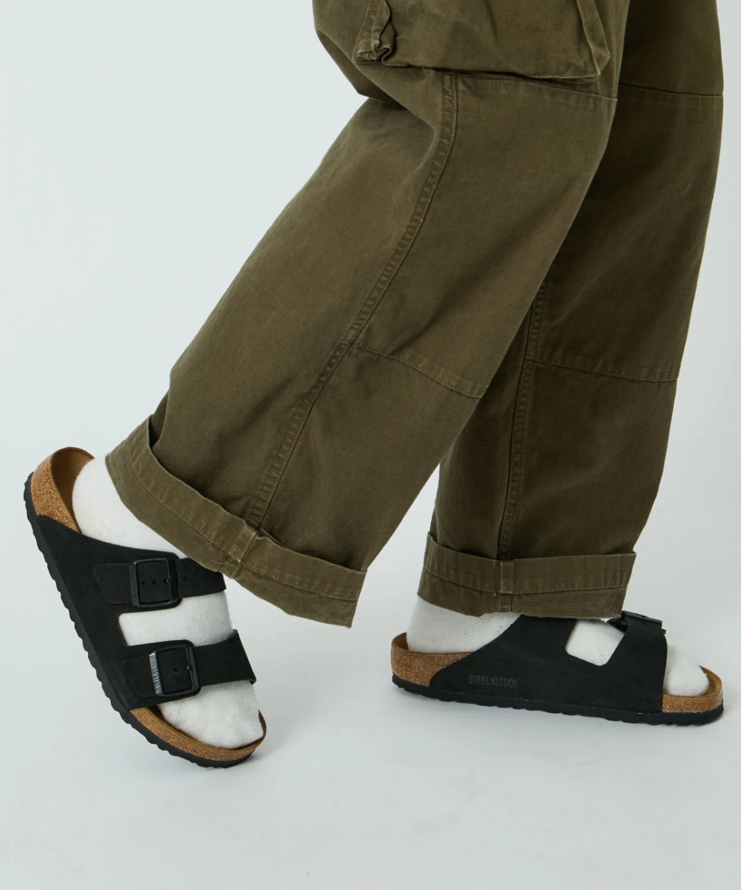 Мужские сандалии BIRKENSTOCK ARIZONA из замши чёрные — фото 2