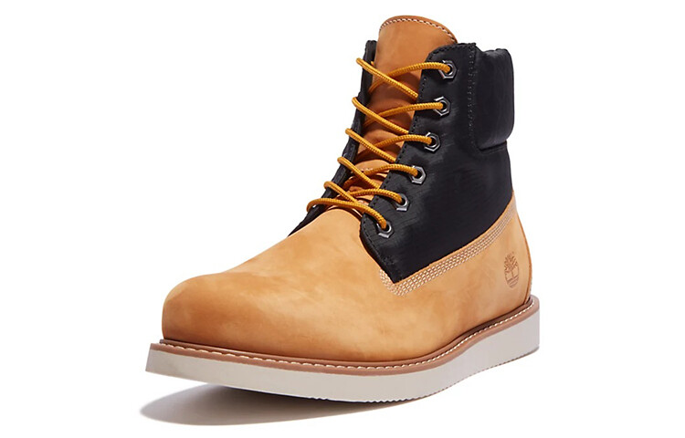 Мужские ботинки Timberland Newmarket комбинированные на шнуровке, черный/коричневый — фото 2