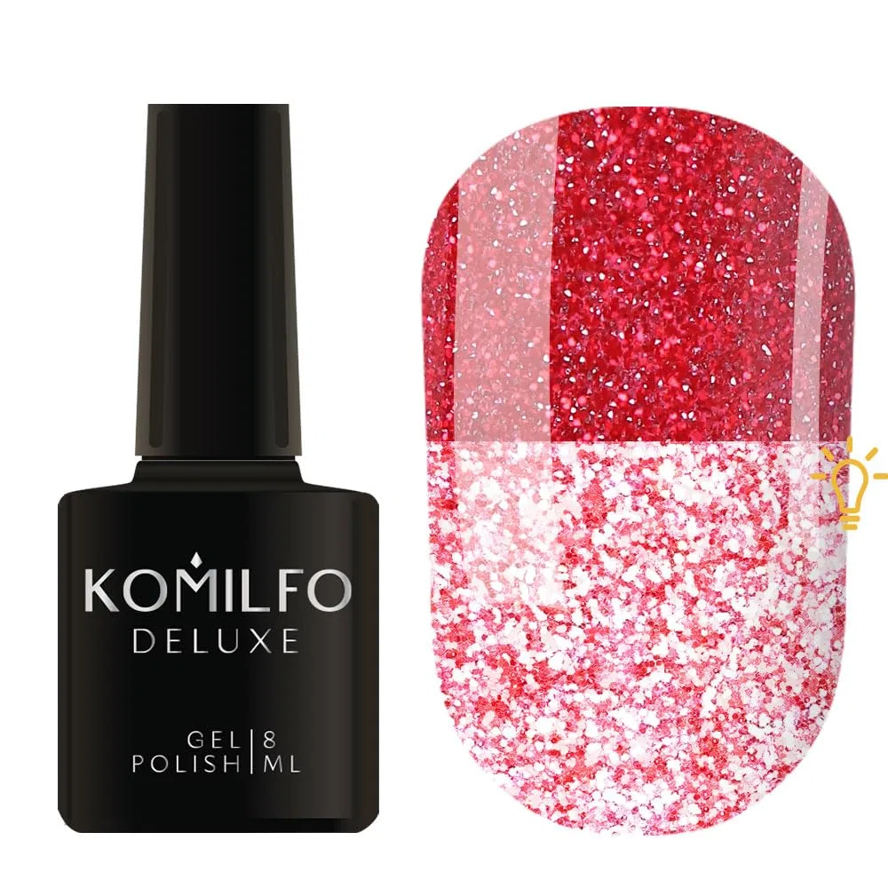 Гель-лак для ногтей «Luminous Collection» с глиттером от KomiIfo Generisch, Red-Pink