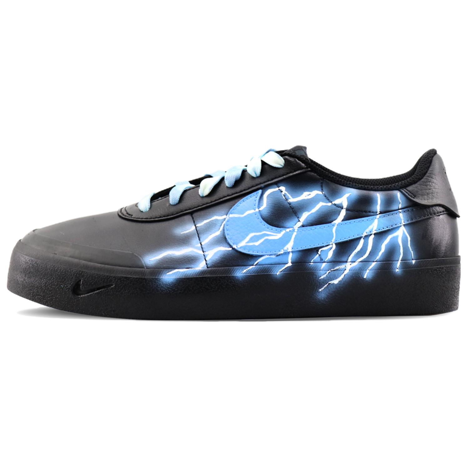 

Nike Кроссовки для скейтбординга Court Shot Dark Night Lightning Abrasion Resistant Low Top мужские черно-синие