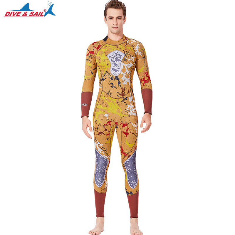 

Мужской костюм для рыбалки SBART Defser, цельный костюм для дайвинга толщиной 3 мм, мужской костюм для серфинга, желтый камуфляж — обратите внимание на размер при размещении заказа