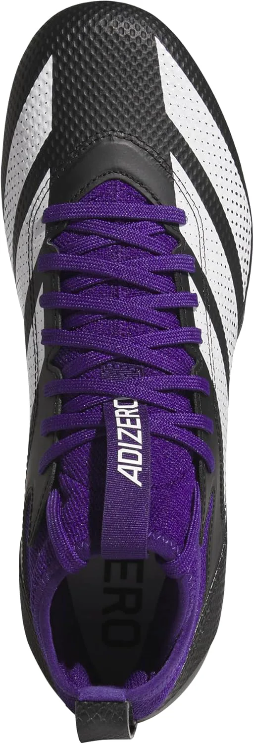 Футбольные бутсы Adidas Adizero Impact для взрослых, унисекс, черный/белый/фиолетовый — фото 4