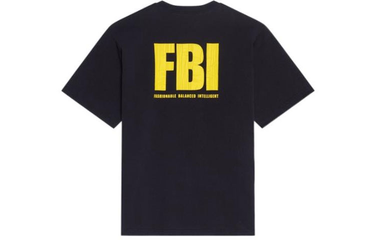 Футболка FBI Print Year Of The Tiger реверсивная Balenciaga, черный — фото 2