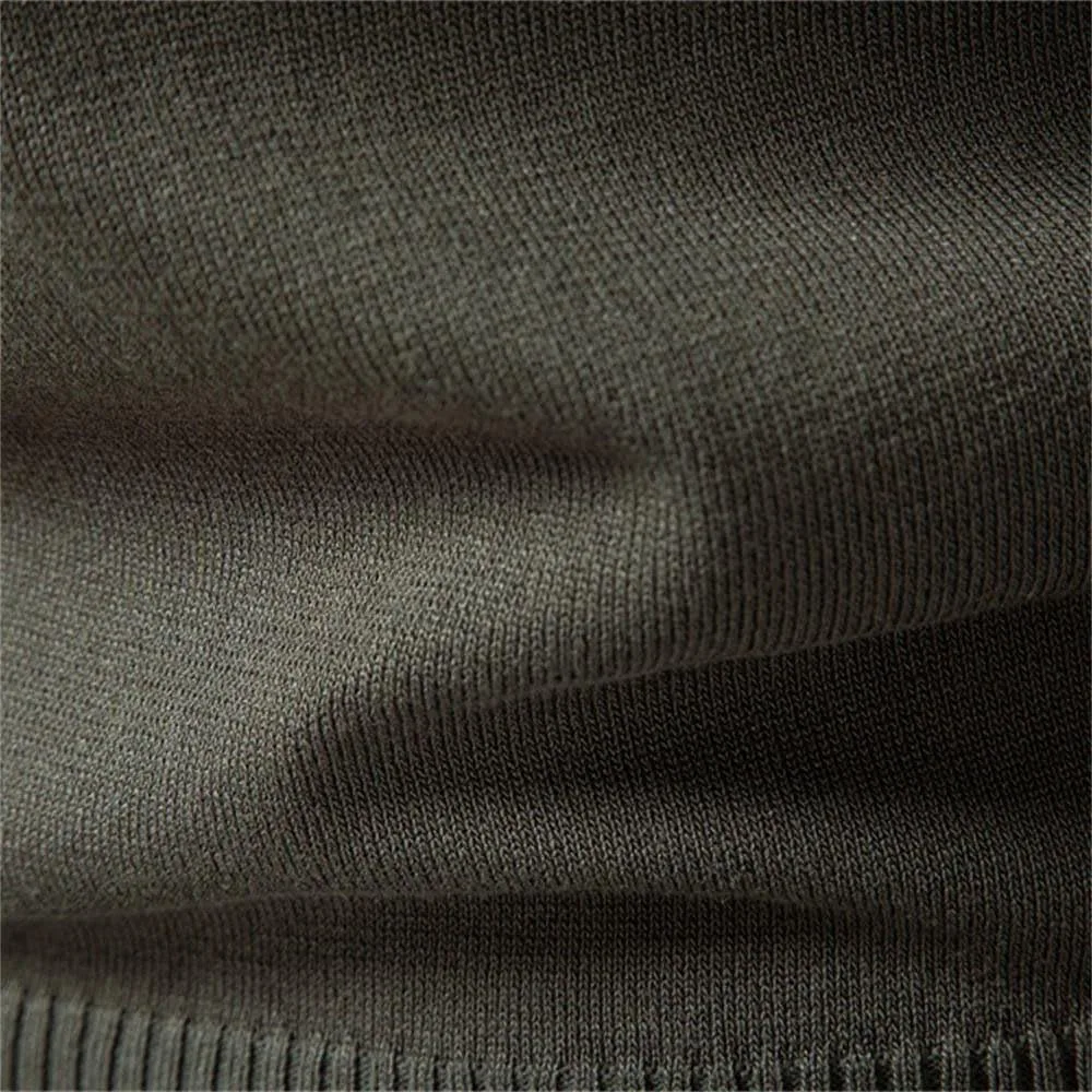 Мужской свитер с длинным рукавом и застежкой-молнией, slim fit, для осени и зимы — фото 4
