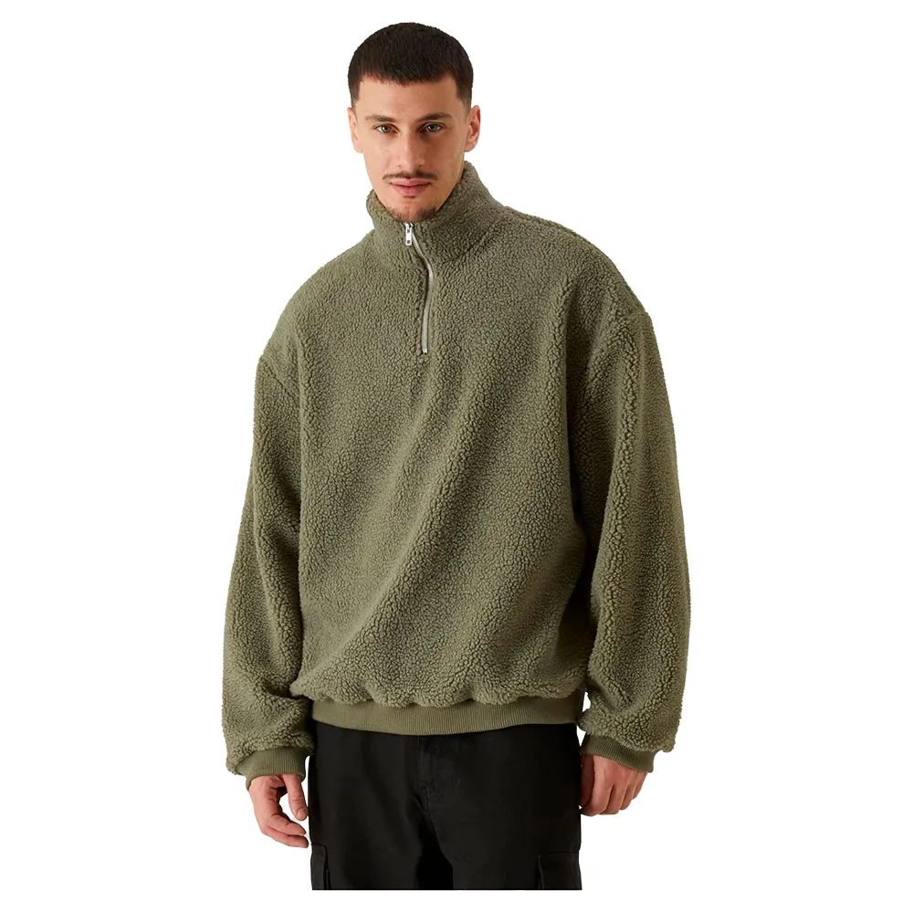

Свитер Urban Classics Oversized Teddy half zip, зеленый
