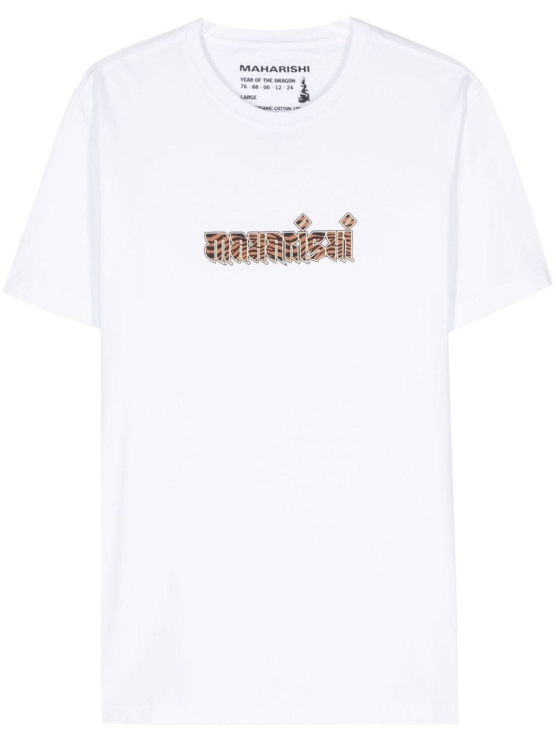 

Хлопковая футболка Tiger Fur Calligraphy Maharishi, белый