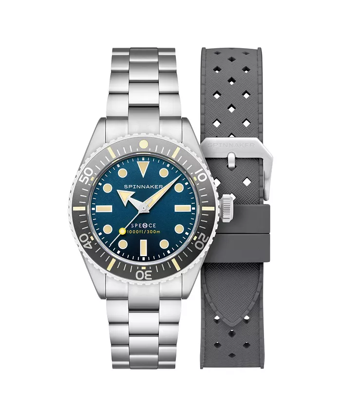 

Мужские часы Spence 300 с автоматическим механизмом, стальной браслет, 40 мм Spinnaker