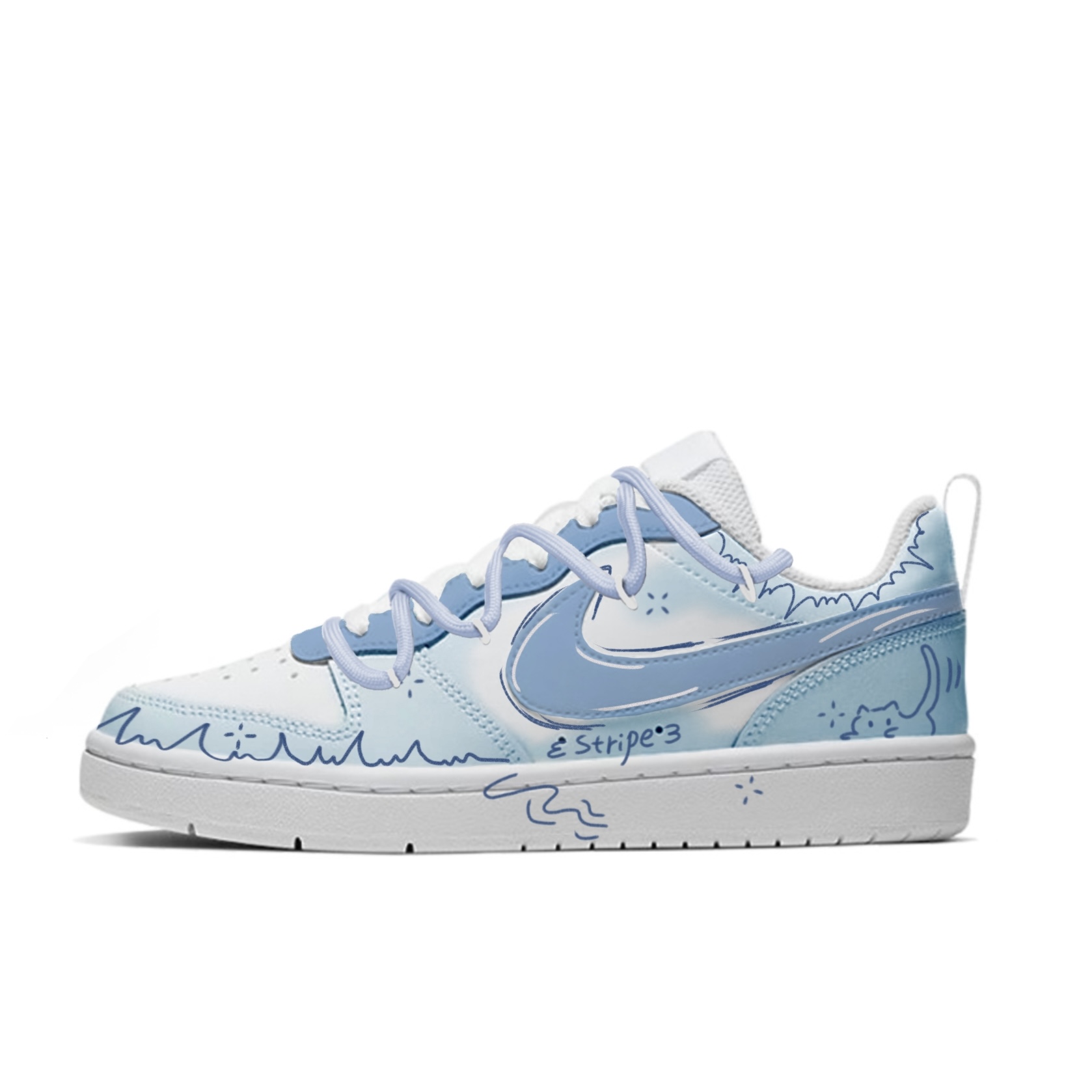 

Детские скейтерские кроссовки Court Borough для младших школьников Nike, белый