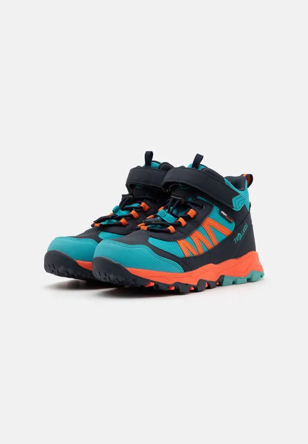 Походные ботинки средней высоты tronfjell Trollkids, Atlantic Blue/Dark Navy/Glow Orange — фото 2