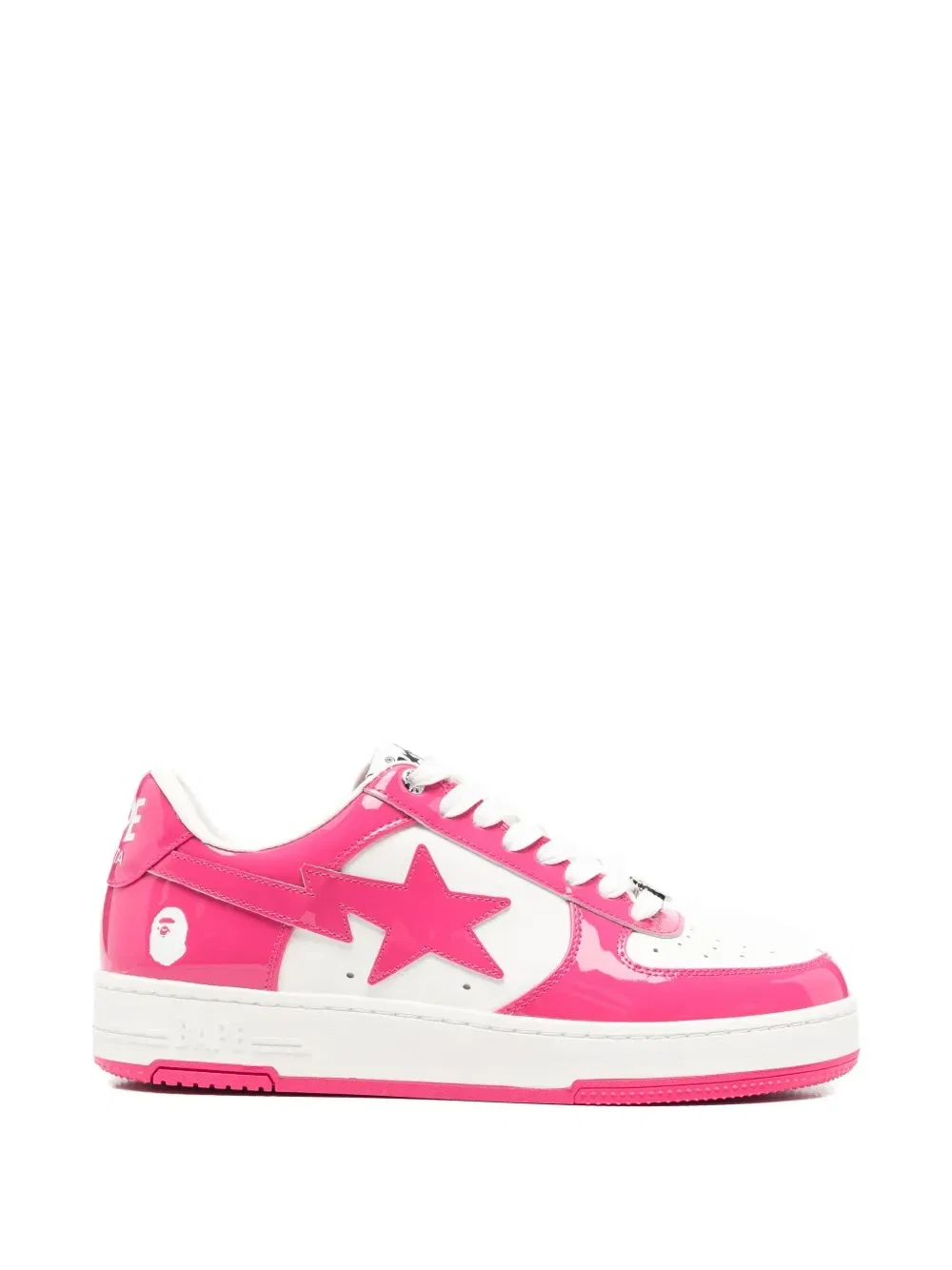 Кроссовки Bape Sta из лакированной кожи A Bathing Ape, розовый