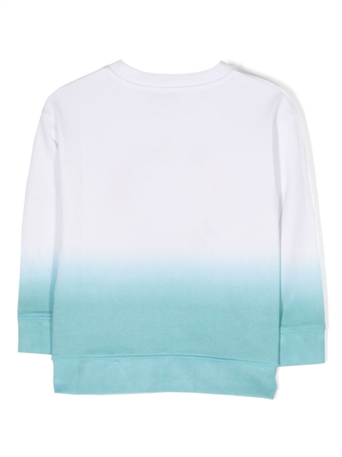 Stella McCartney Kids толстовка с нашивкой-логотипом и эффектом омбре, белый — фото 2