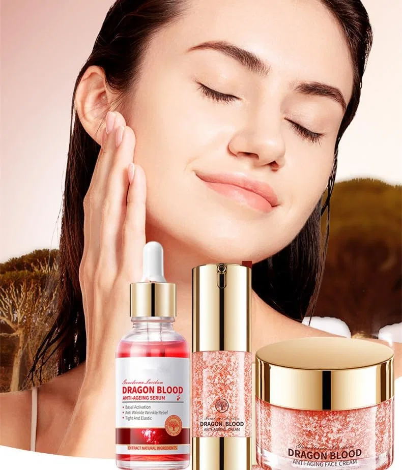 Набор кремов для лица с ретинолом и плацентой Retinol Placenta Dragon Blood Cream 3-piece set, 50 г + 30 мл + 30 г — фото 3