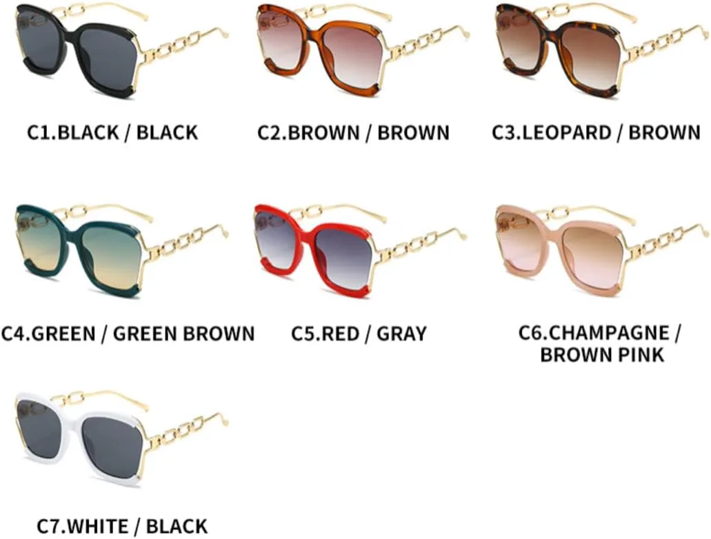 

Солнцезащитные очки для мужчин и женщин - защита UV400 - металлическая оправа, градиентные линзы, для занятий спортом на открытом воздухе и вождения DSVIGF, Leopard