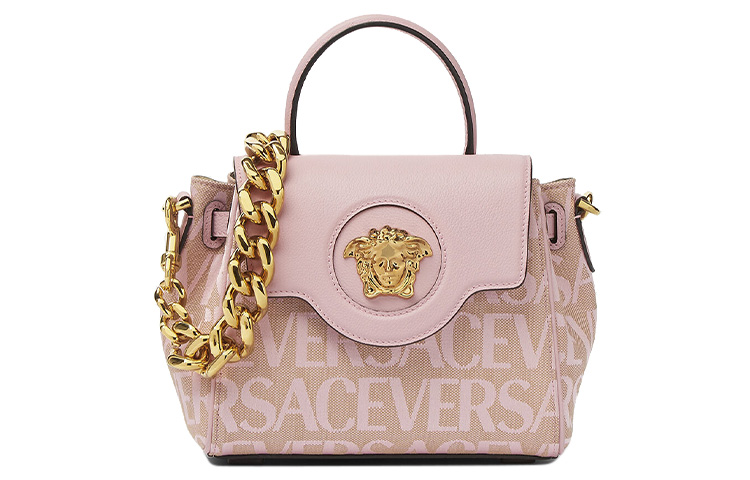 

VERSACE Сумка через плечо La Medusa из коровьей кожи, маленькая женская розовая